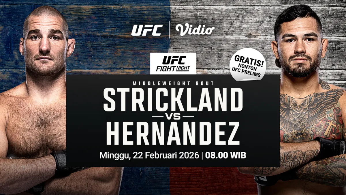 Saksikan Live Streaming UFC Fight Night: Strickland vs Hernandez Gratis di Vidio!