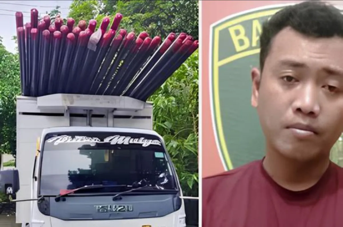 Pria Sukomanunggal Curi 70 Tiang Wifi, Polisi Amankan 40 Tiang dan Truk