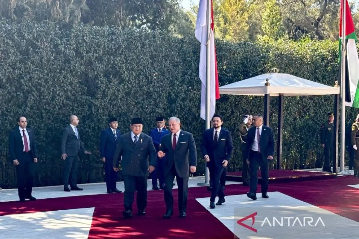Presiden Prabowo Disambut Raja Abdullah II di Yordania