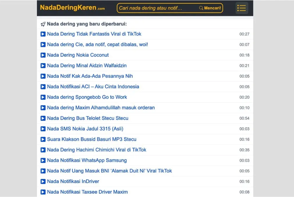 NadaDeringKeren.com: Platform Download Nada Dering Gratis untuk Pengguna Indonesia