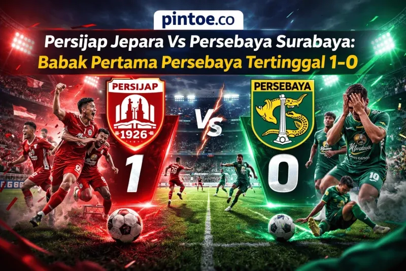 Persijap Jepara Unggul 1-0 atas Persebaya di Babak Pertama