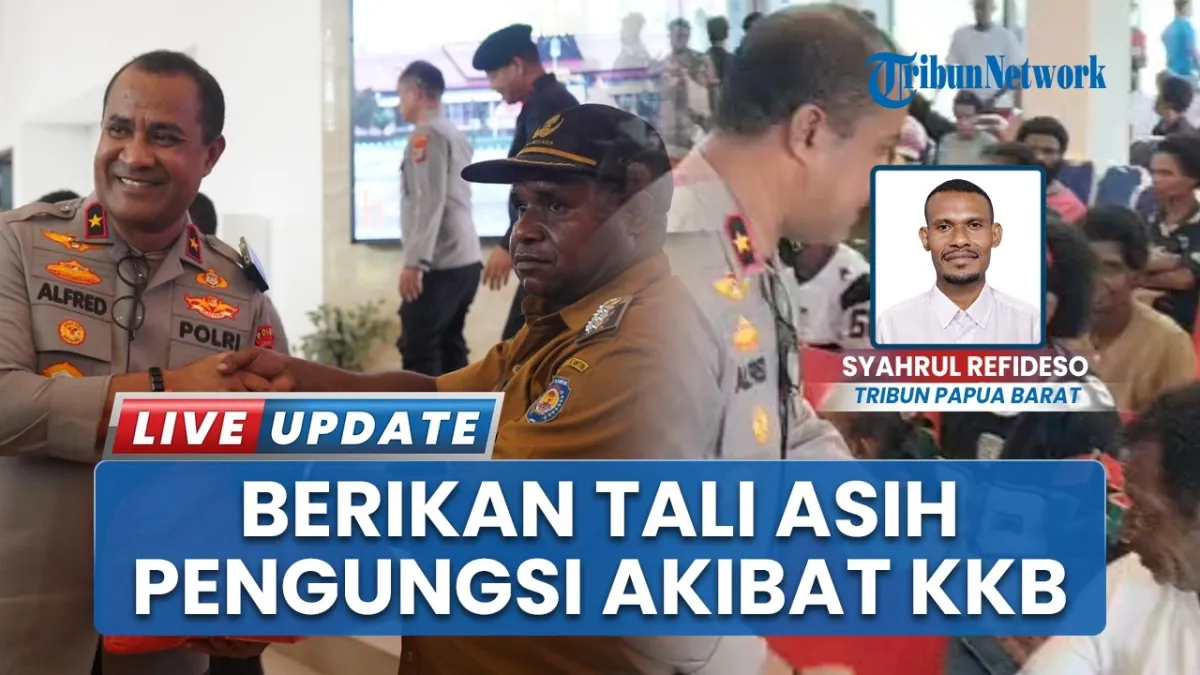 Kapolda Papua Barat Santuni Pengungsi Moskona di Teluk Bintuni