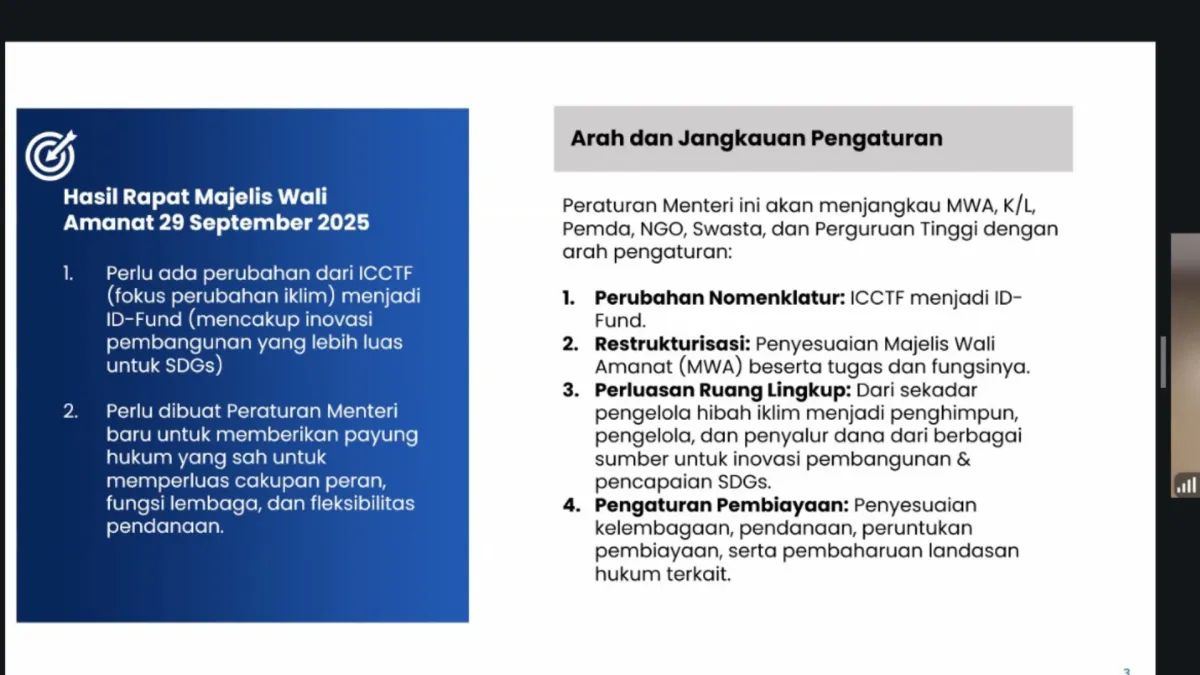 Rapat Pleno Pengharmonisasian Rancangan Peraturan ID Fund untuk Pembangunan Inovatif