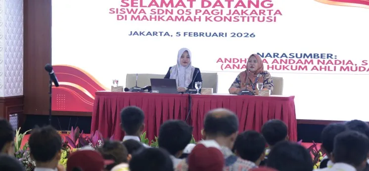 Siswa SDN 05 Pagi Kenali Mahkamah Konstitusi Lewat Kunjungan Edukatif