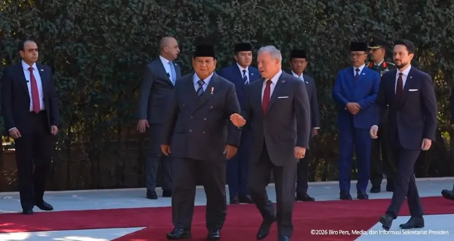 Kunjungan Kenegaraan Prabowo Disambut Hangat Raja Abdullah II di Yordania