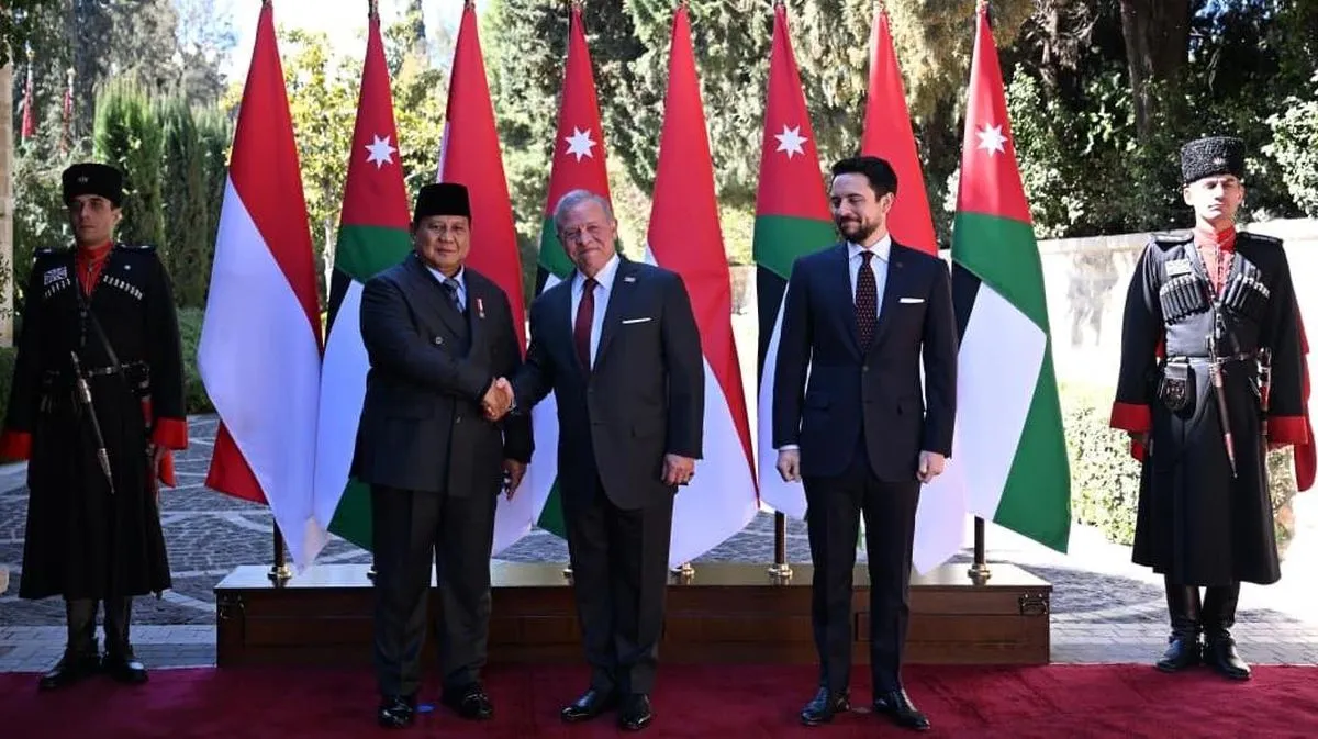 Prabowo Subianto Bertemu Raja Abdullah II di Yordania