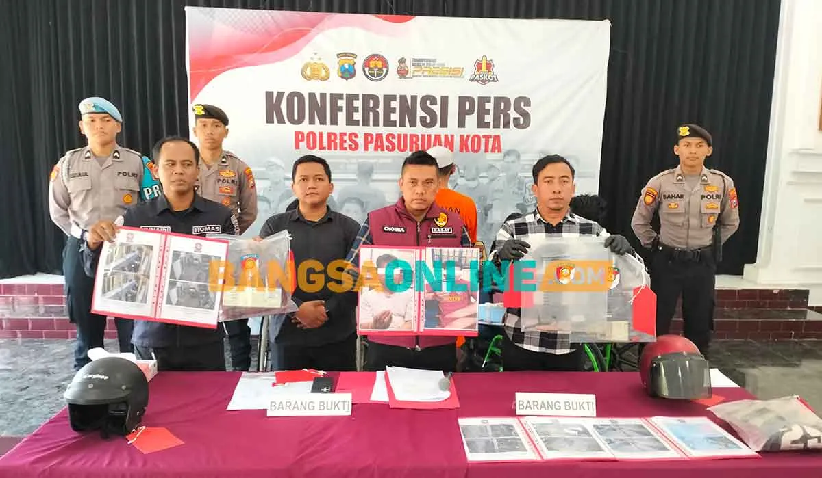 Polres Pasuruan Kota Ungkap Sembilan Kasus Pencurian Sepeda Motor