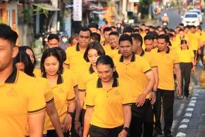 Polres Klungkung Gelar Olahraga Rutin untuk Jaga Kebugaran dan Kekompakan