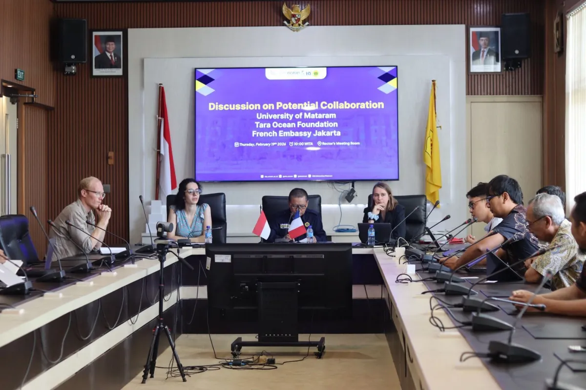 Unram Jalin Kerja Sama Riset Terumbu Karang dengan Tara Ocean Foundation dan Kedutaan Prancis