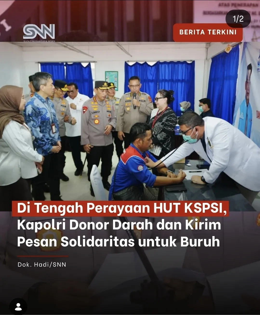 Kapolri Donor Darah: Dukungan Nyata untuk Kesejahteraan Buruh