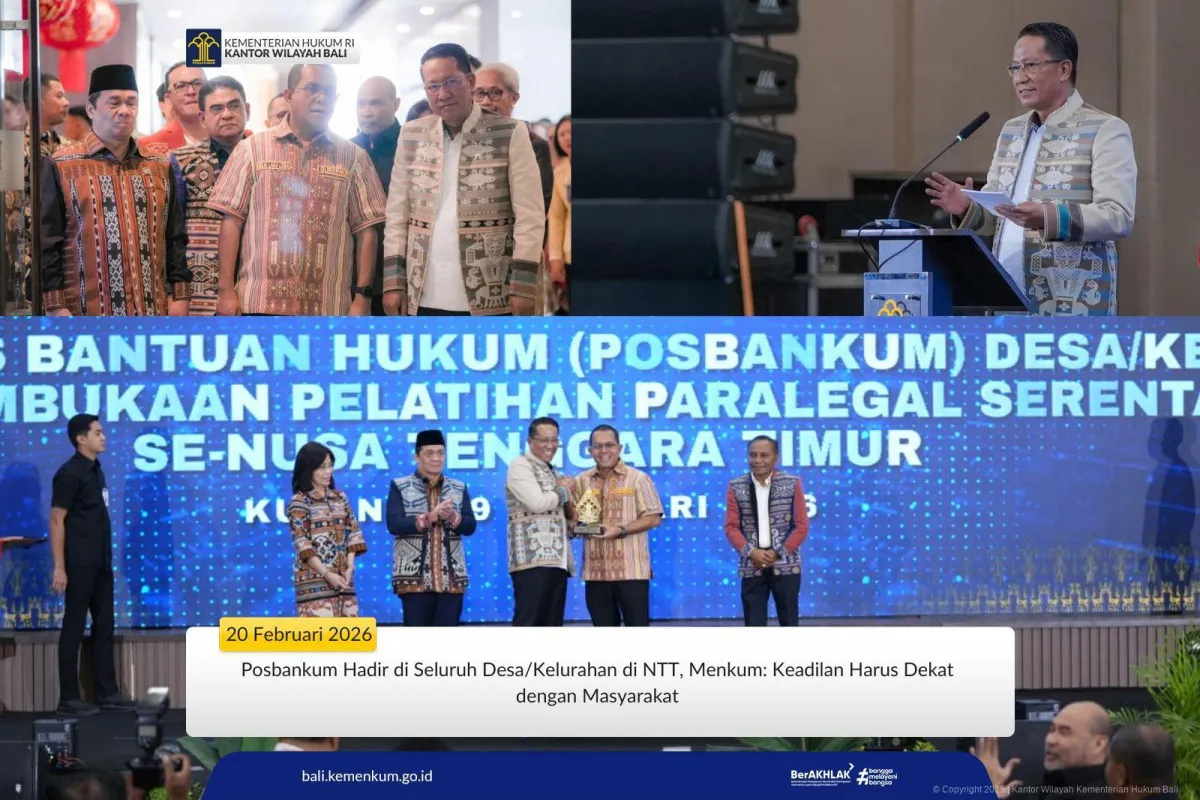 Posbankum Resmi Hadir di Seluruh Desa NTT untuk Perluas Akses Keadilan