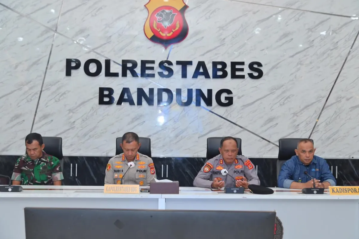 Rakor Pengamanan Pertandingan Persib vs Persita Digelar di Polrestabes Bandung