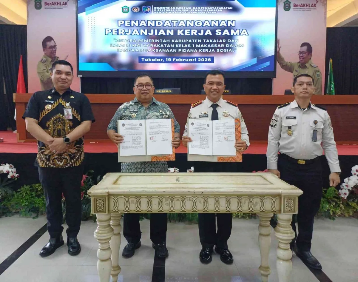 Bapas Makassar dan Pemkab Takalar Sepakati Kerjasama Pidana Kerja Sosial
