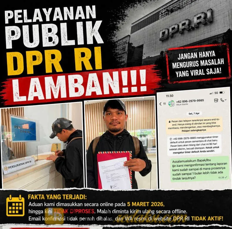 DPR RI Dapat Sorotan Terkait Pelayanan Pengaduan Publik yang Mandek