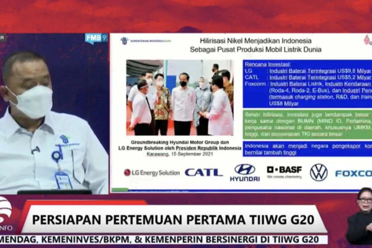 BKPM: Peta Investasi Indonesia Sejalan dengan Isu Lingkungan di G20