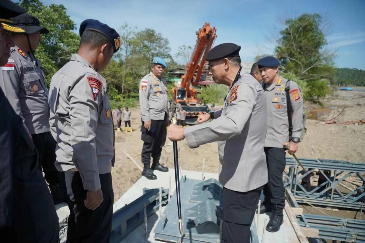 Kapolda Aceh Pastikan Jembatan Bailey di Aceh Utara Selesai Tepat Waktu