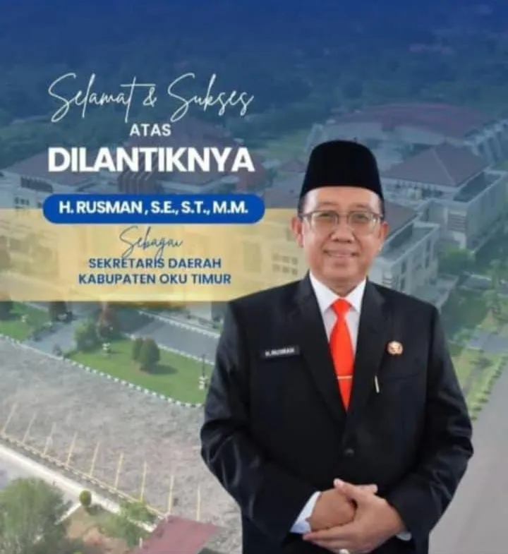 Sani Kabiro Ucapkan Selamat kepada H. Rusman sebagai Sekda OKU Timur