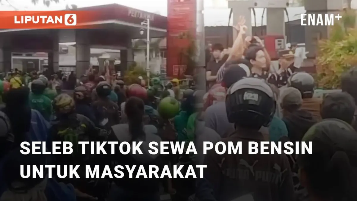 TikTokers Sewa Pom Bensin untuk Berbagi dengan Masyarakat di Jakarta