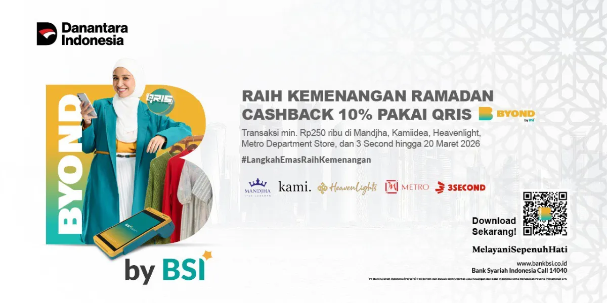 Cashback 10% di Merchant Fashion Melalui QRIS BYOND by BSI
