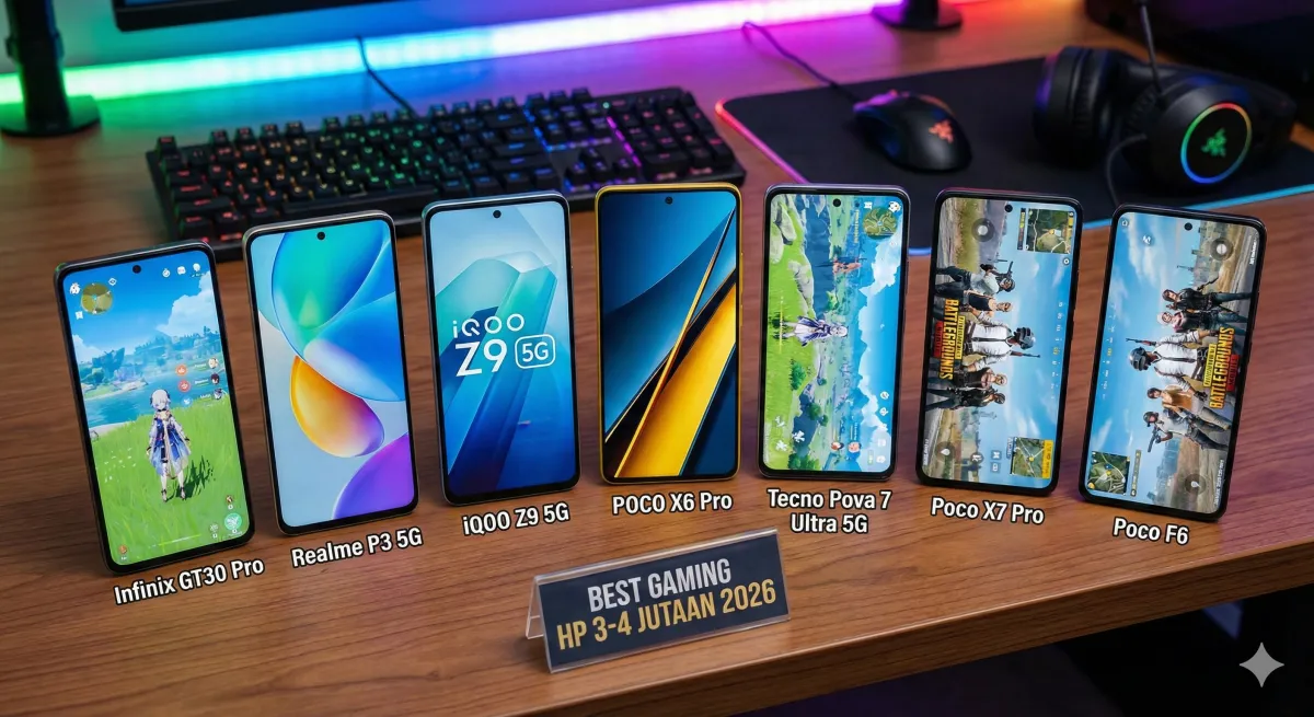 Rekomendasi HP Gaming Terbaik 3-4 Jutaan untuk 2026