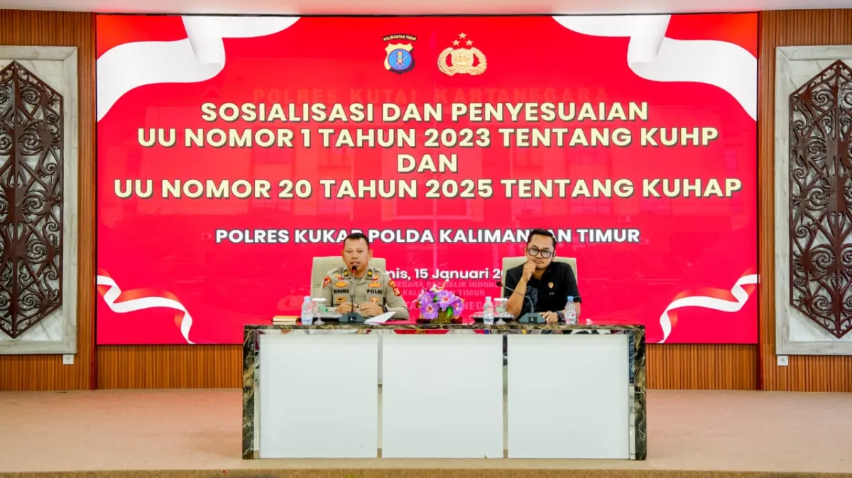 Polres Kukar Lakukan Pembekalan Pemahaman KUHP dan KUHAP Baru