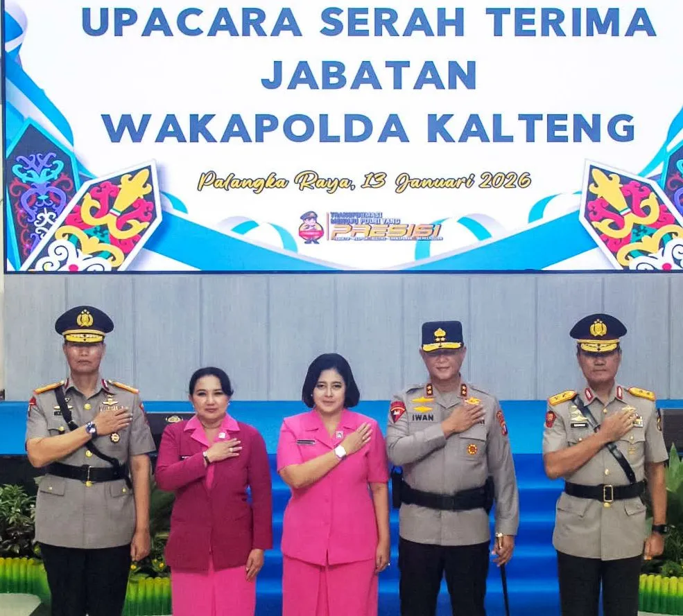 Polda Kalteng Lakukan Serah Terima Jabatan Pejabat Utama