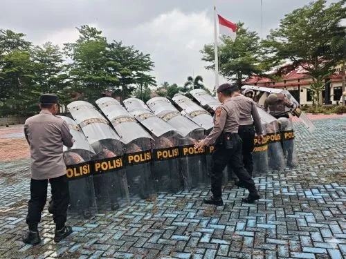 Sat Samapta Polres Pesawaran Gelar Latihan Pengendalian Massa untuk Tingkatkan Kesiapan