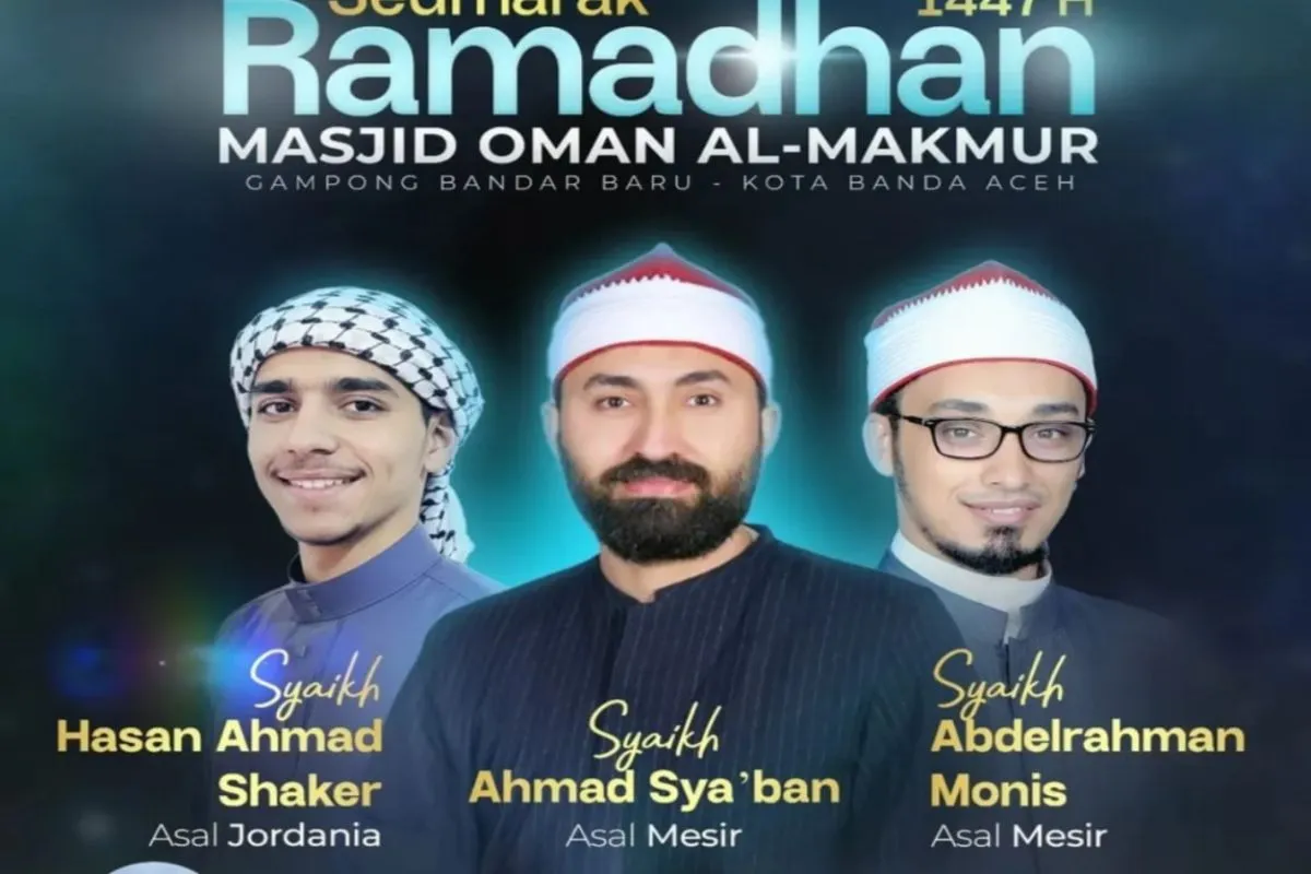 Tiga Syech Timur Tengah Jadi Imam Tarawih di Masjid Oman Banda Aceh