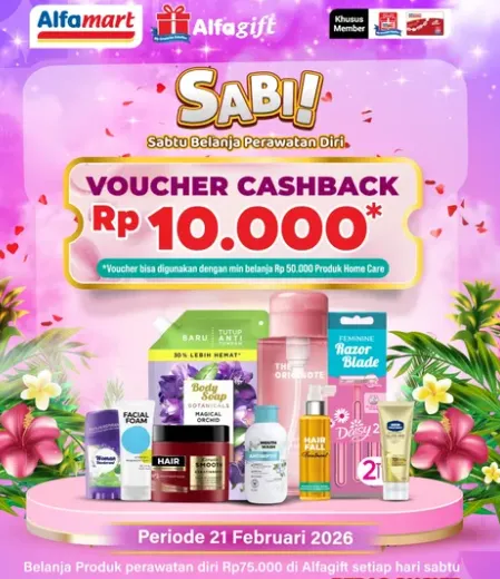 Promo SABI Alfamart: Cashback Rp10.000 untuk Perawatan Diri di Weekend Ramadan