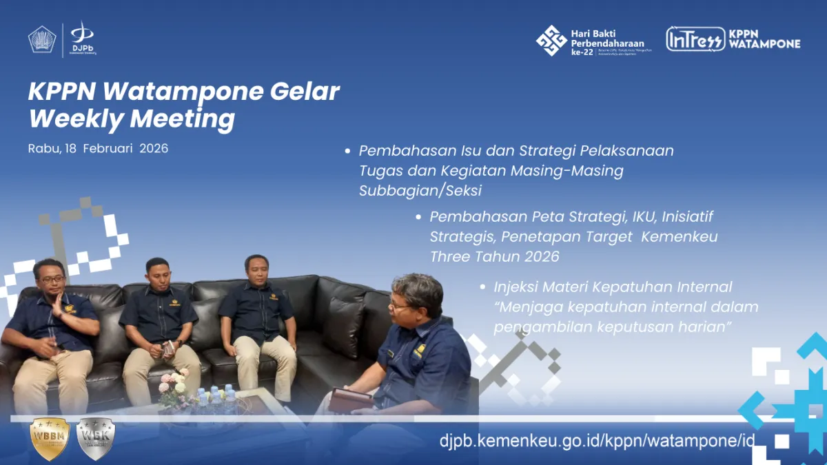 KPPN Watampone Gelar Rapat Strategis untuk Pencapaian Kinerja 2026