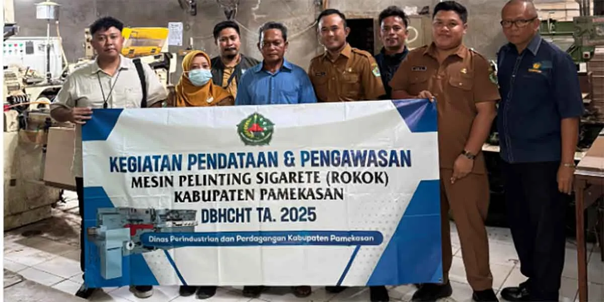 Disperindag Pamekasan Temukan 121 Mesin Rokok Ilegal dalam Razia Terbaru