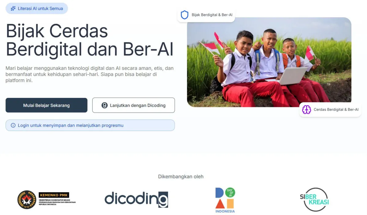 Dicoding dan Kemenko PMK Luncurkan Platform Bijak Cerdas untuk Literasi Digital dan AI