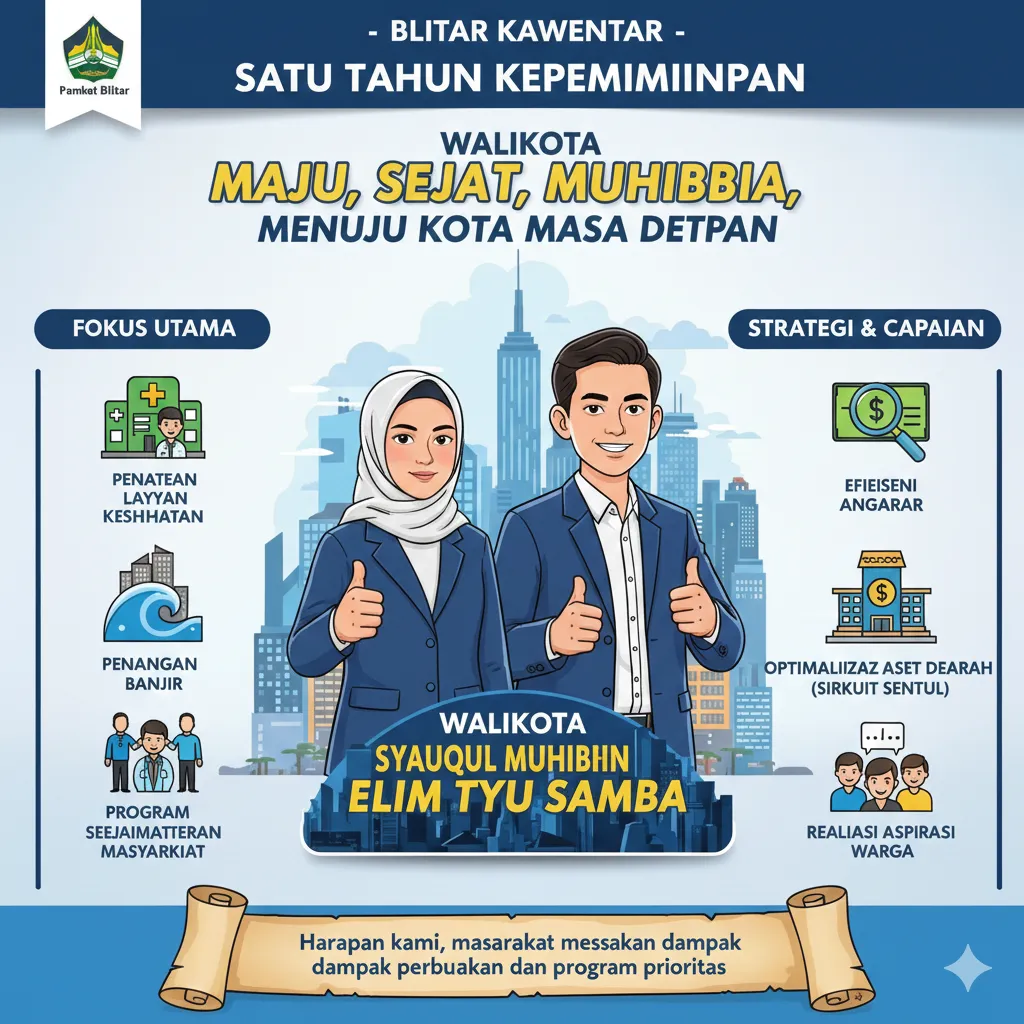 Wawali Kota Blitar Paparkan Data Pembangunan dan Kesehatan Setelah Satu Tahun Memimpin
