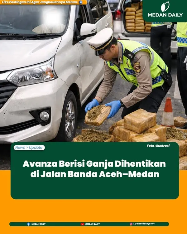 Pria Aceh Tengah Ditangkap Polisi Bawa Empat Karung Ganja