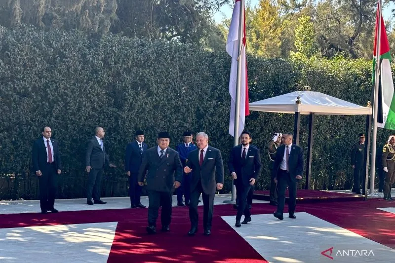 Presiden Prabowo Diterima Raja Abdullah II di Istana Basman Yordania