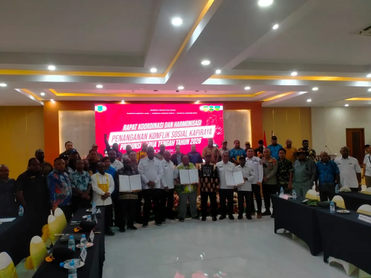 Kapolres Mimika Hadiri Rapat Penanganan Konflik Sosial di Kapiraya