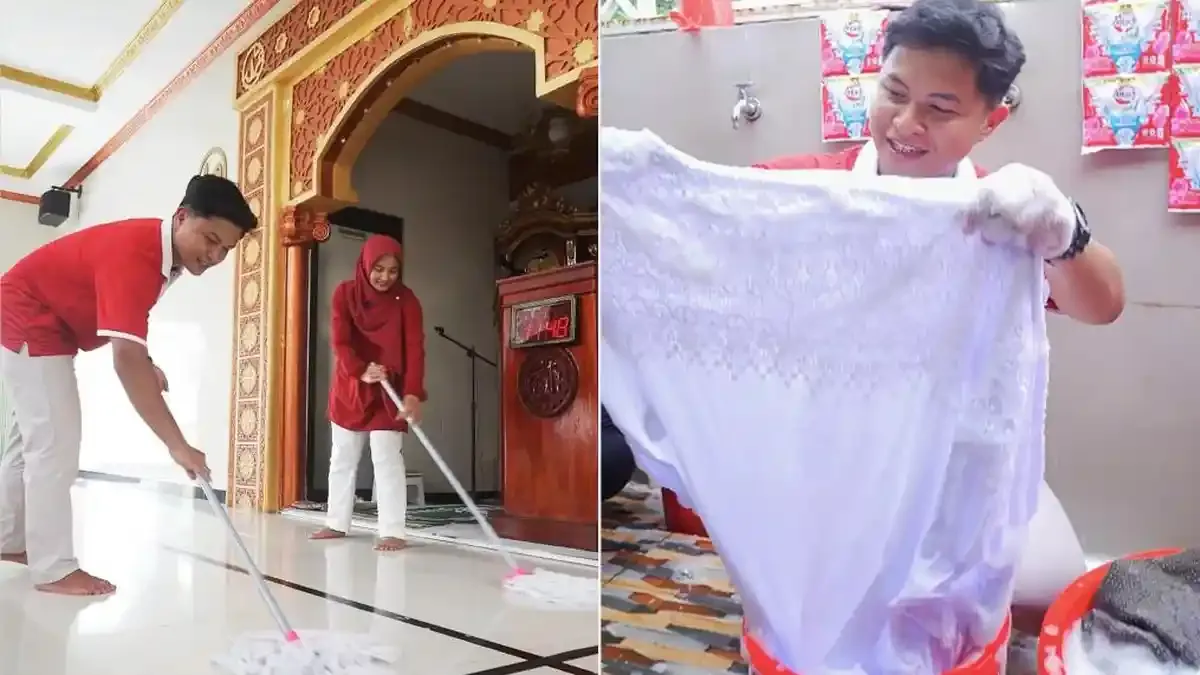 Attack Jaz1 Gelar Gerakan Bersihkan Masjid Jelang Ramadan