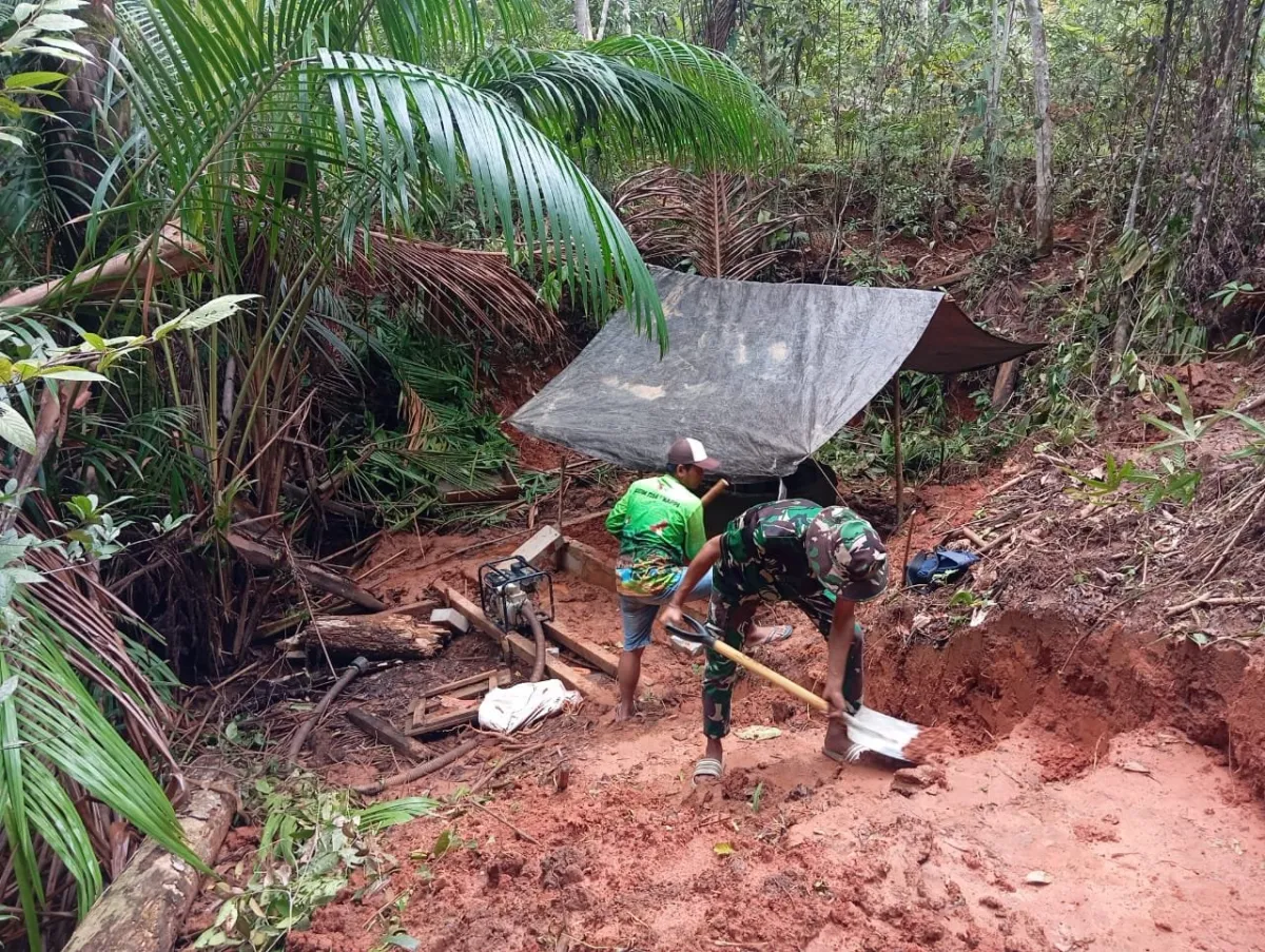 Satgas TMMD Kodim 1704/Mappi Tingkatkan Akses Air Bersih di Kampung Yibin