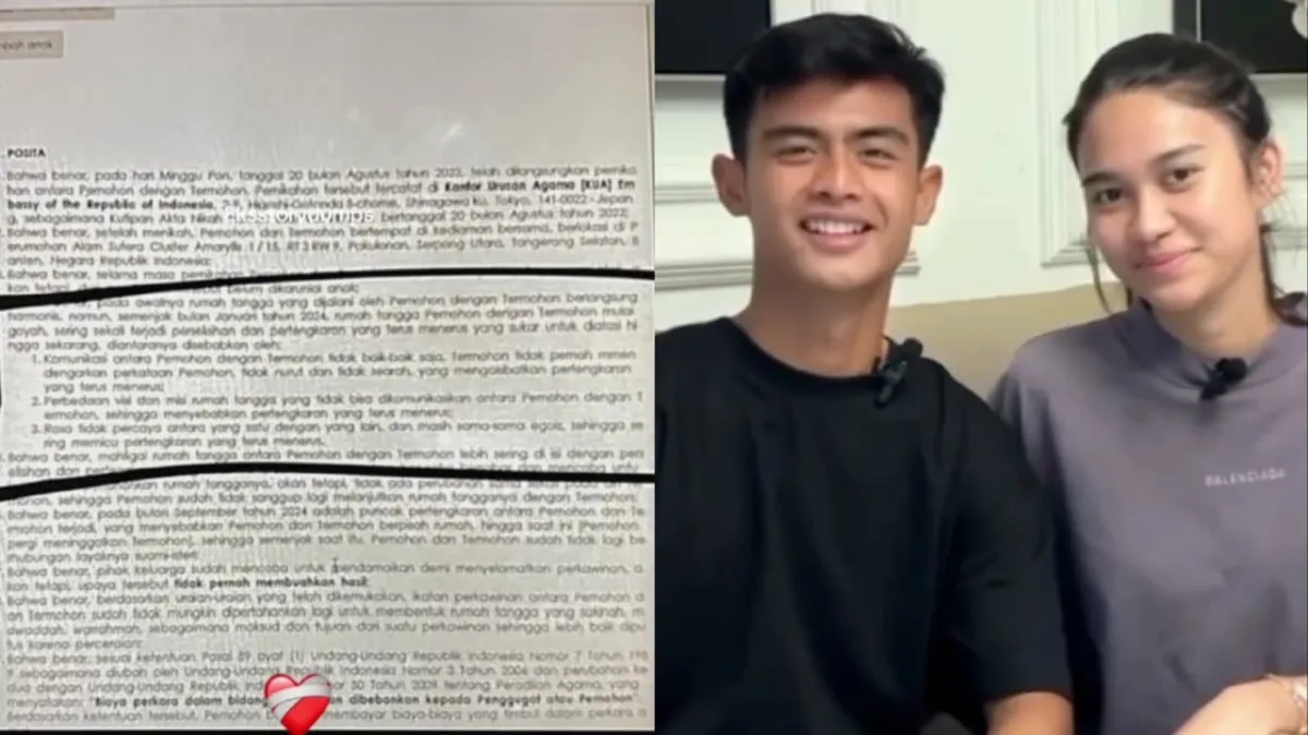 Isi Gugatan Cerai Pratama Arhan Bocor dan Viral di Media Sosial