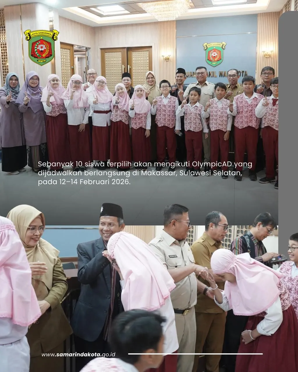 Wawali Samarinda Dukung Tim Olimpiade SD Muhammadiyah 1 Jelang OlympicAD 2026