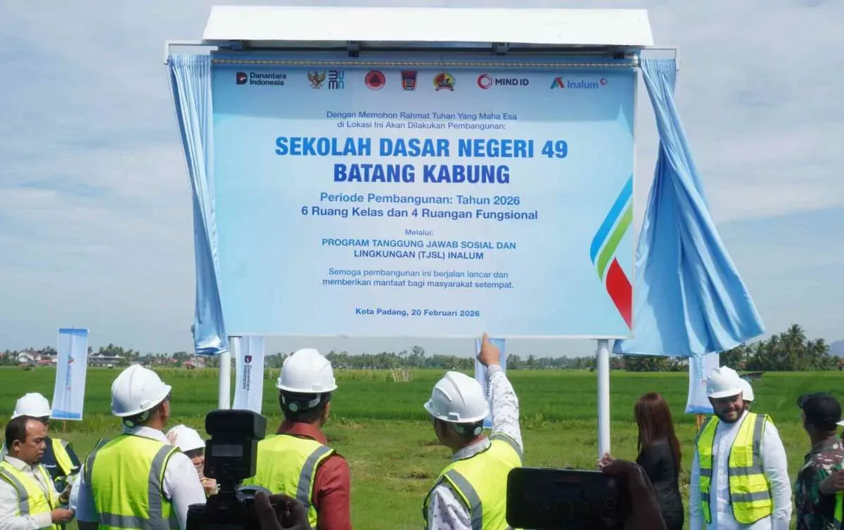 INALUM Bangun Kembali SDN 49 Batang Kabung untuk Pemulihan Pascabencana