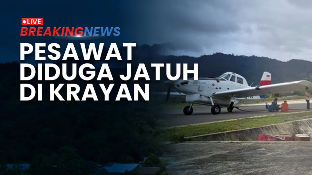 Pesawat Pengangkut BBM Diduga Jatuh di Krayan, Asap Mengepul di Lokasi