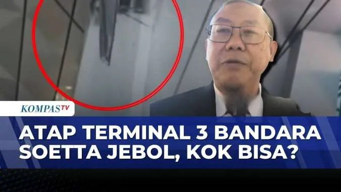 Atap Terminal 3 Bandara Soekarno-Hatta Jebol Akibat Hujan Deras, 12 Penerbangan Dialihkan