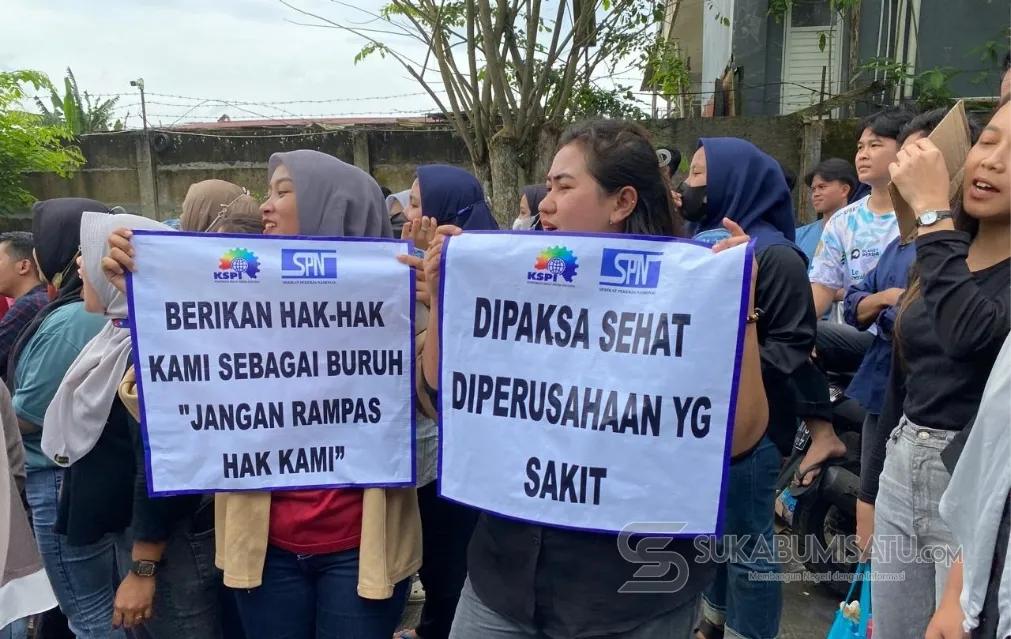Buruh PT Muara Tunggal Protes THR, Blokade Jalan Nasional di Cibadak