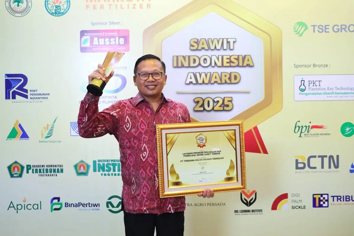 TSIT Terima Penghargaan Layanan Drone Sawit Terbaik di Sawit Indonesia Award 2025