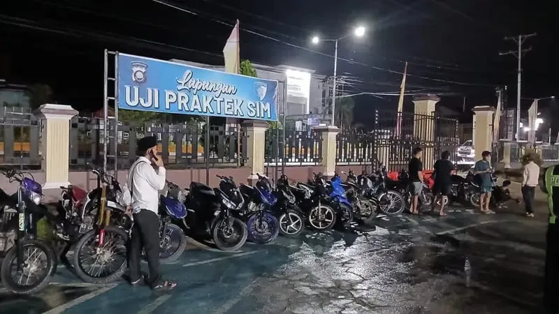 Satlantas Kapuas Hulu Amankan 22 Motor dalam Razia Balap Liar dan Knalpot Brong