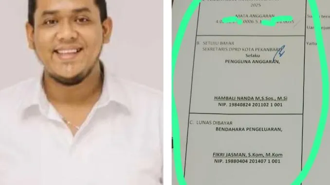 Pembayaran Anggaran Publikasi Media di DPRD Pekanbaru Terhambat, Sekwan Hambali Dapat Sorotan