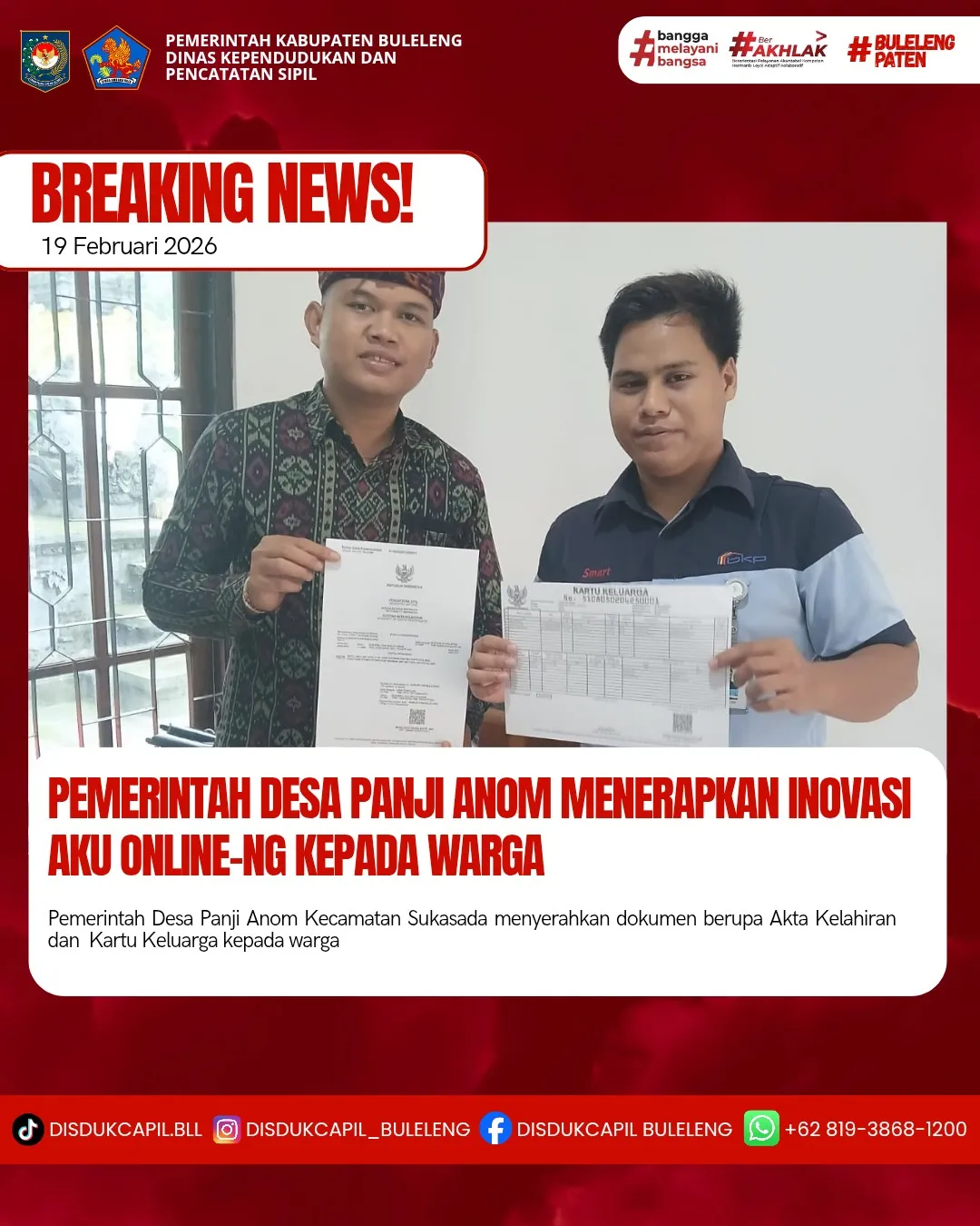 Desa Panji Anom Implementasikan Layanan Aku Online-NG untuk Permudah Akses Dokumen Kependudukan