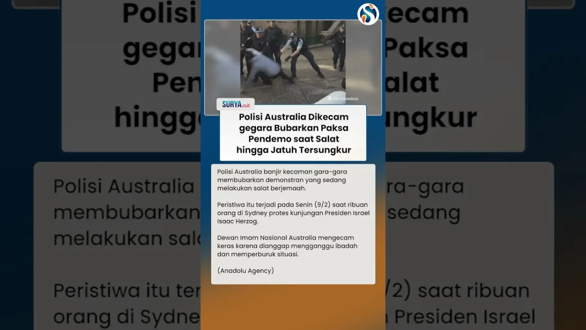Polisi Australia Dikecam Usai Membubarkan Demonstran yang Sedang Salat
