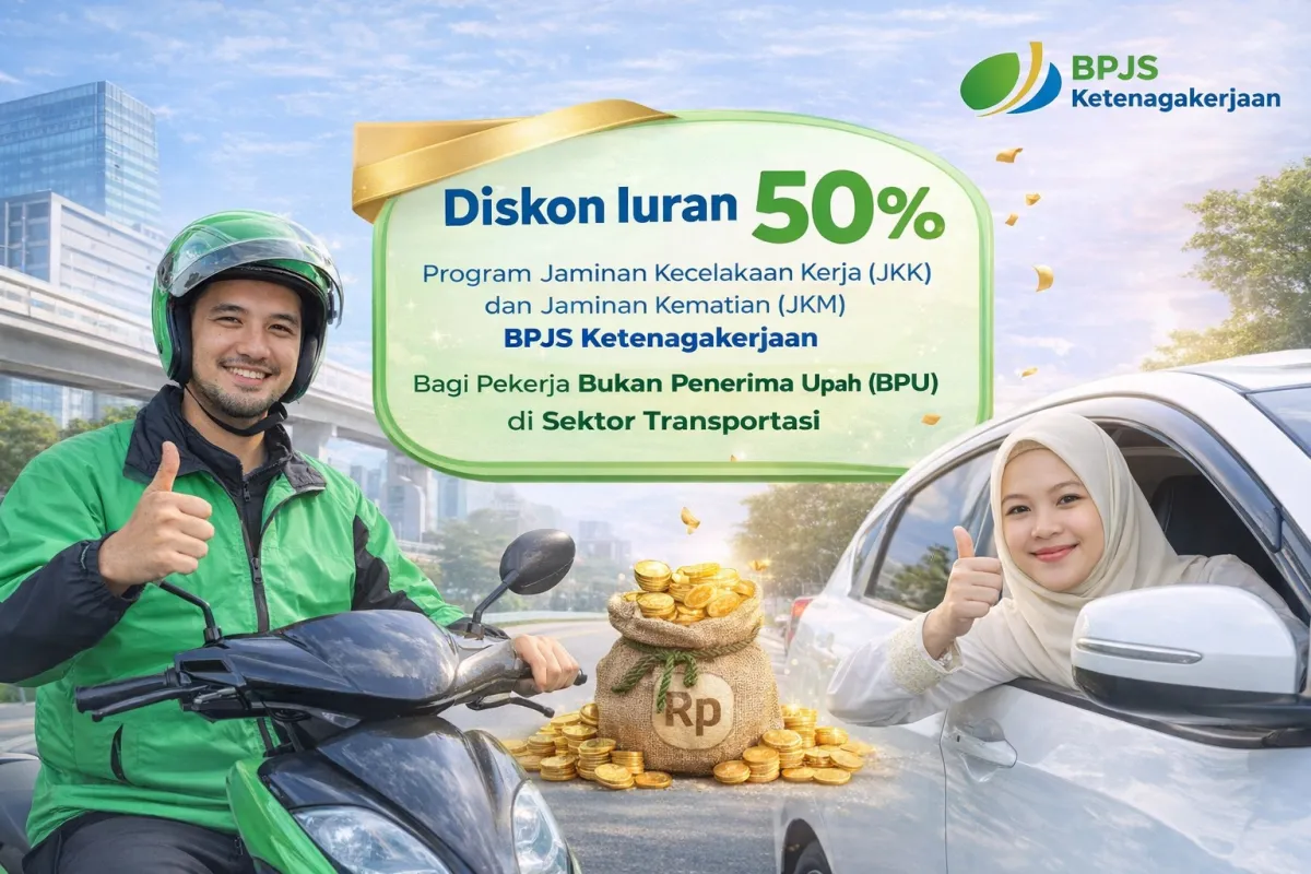 Diskon 50% Iuran BPJS Ketenagakerjaan untuk Pekerja Informal Resmi Berlaku